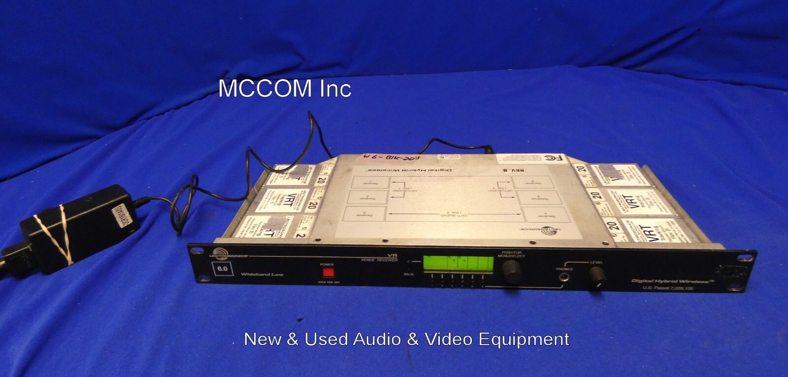 Lectrosonics VRMWBL Venue Modular Receiver Blk 470-26 w/ 6 Blk 20 VRT Mods, PS
