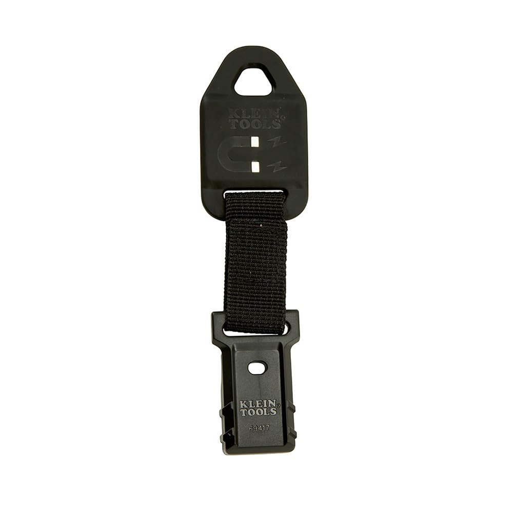 Klein Tools 69417 Rare-Earth Magnetic Hanger with Strap, Black
