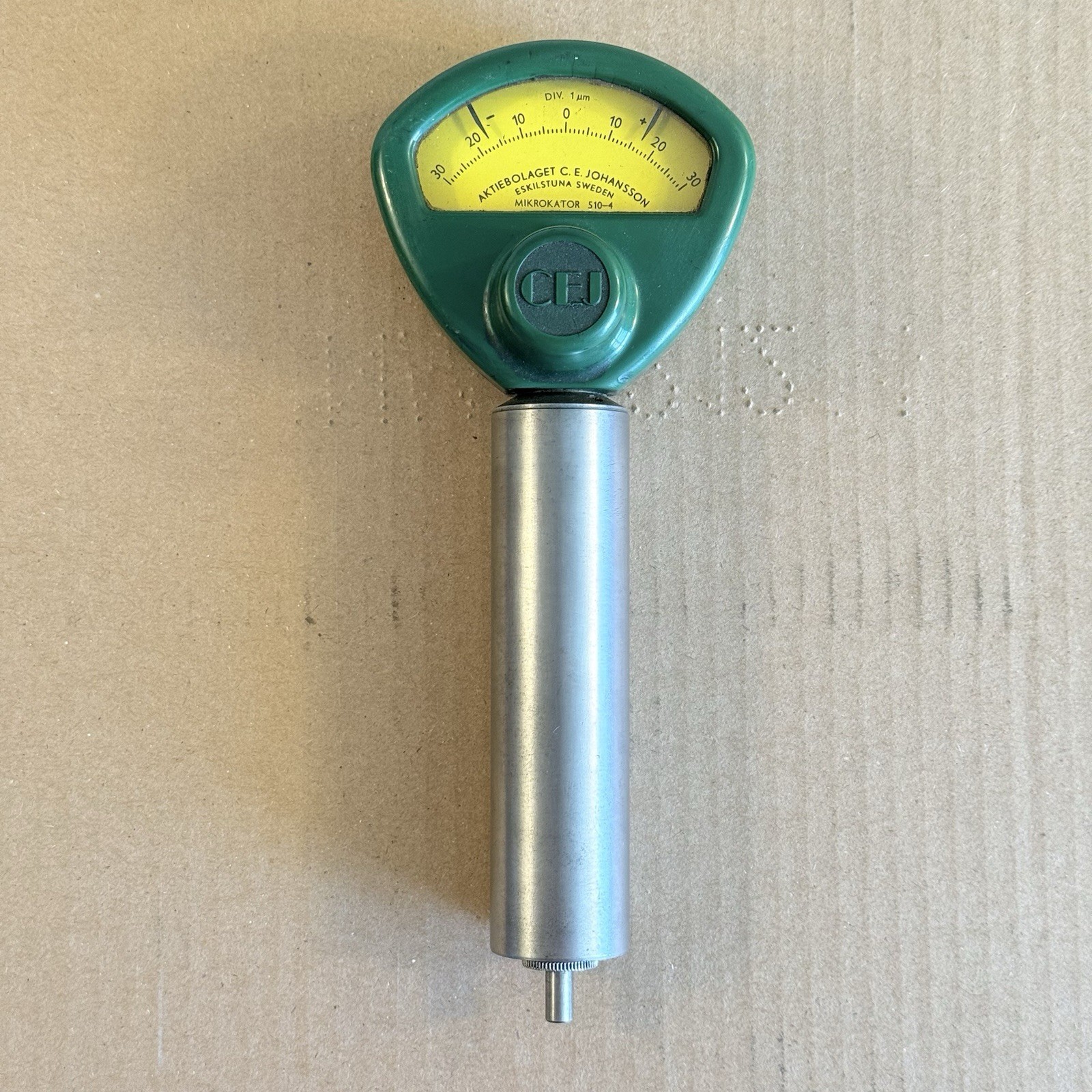 CEJ C.E. Johansson Mikrokator 510-4 Precision Dial Indicator 0.001mm Sweden