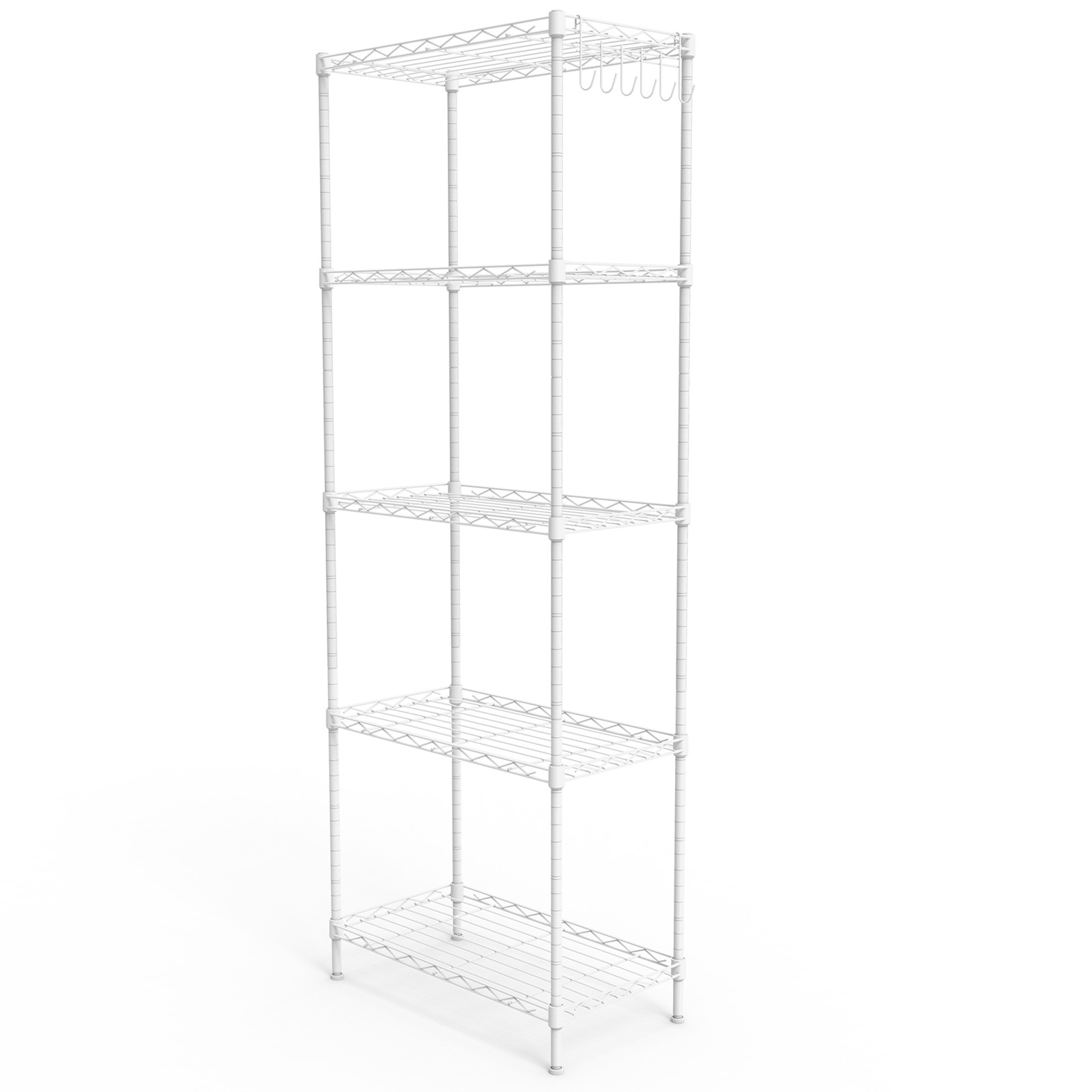 5-layer display rack with adjustable layer spacing, plug-in deformable structure