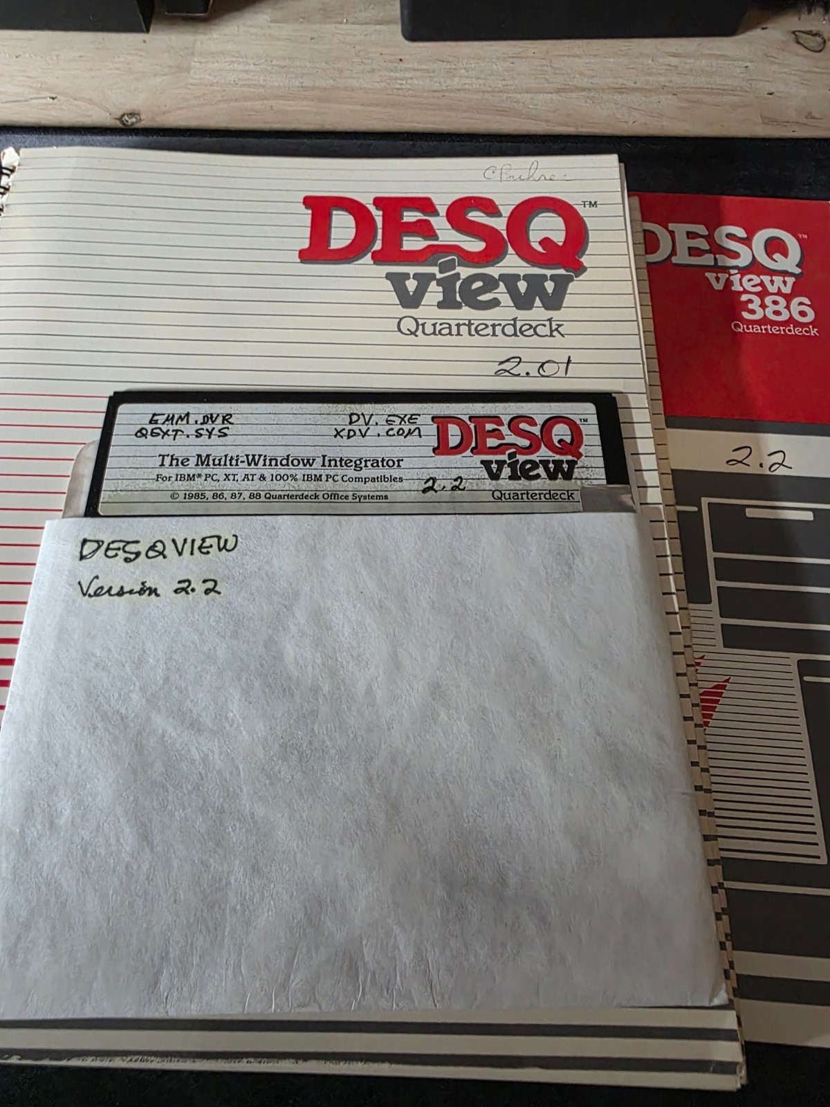 Vintage Quarterdeck DESQview 2.2 5.25" Software