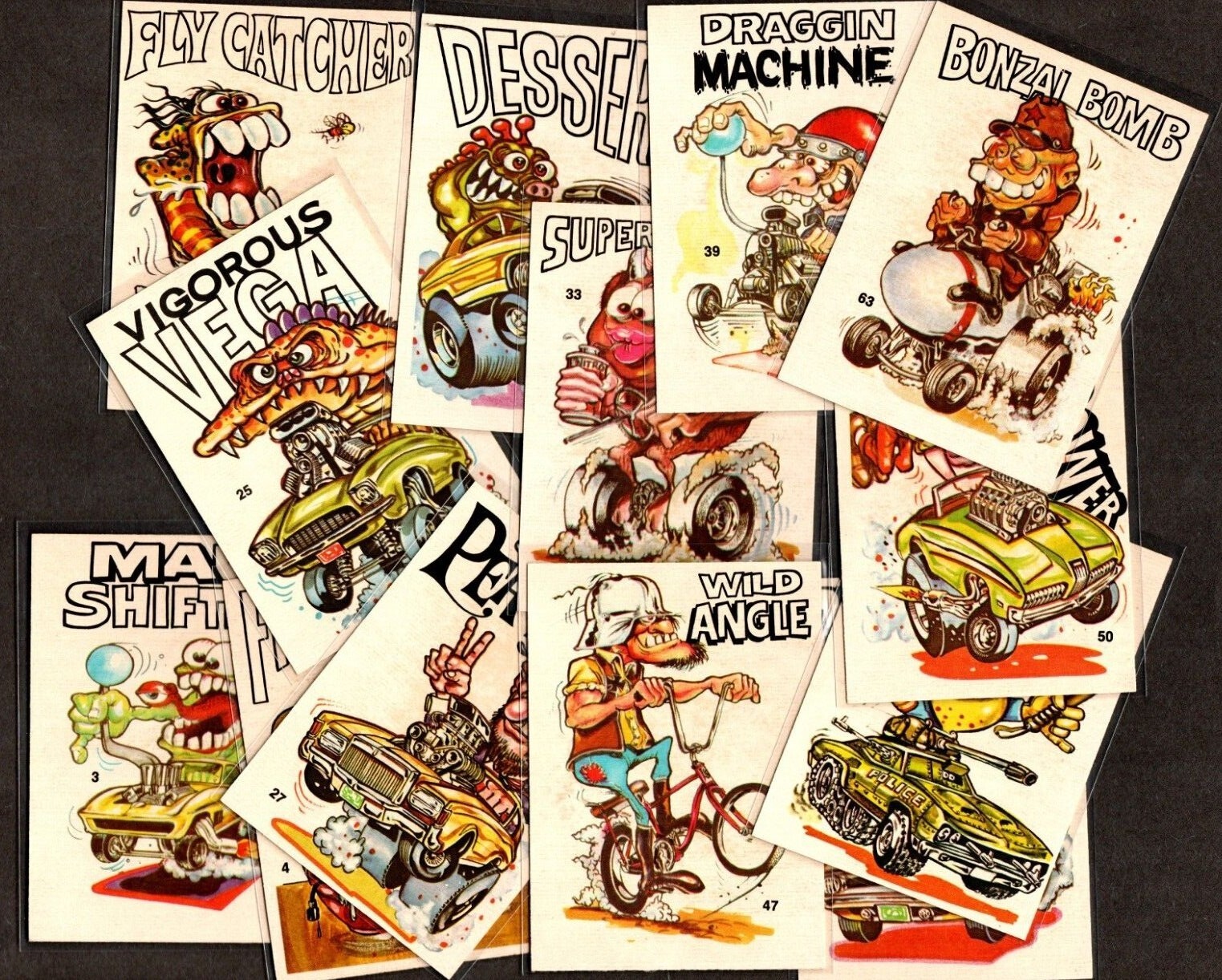 1971 Donruss ODD RODS sticker cards  - **YOU CHOOSE**