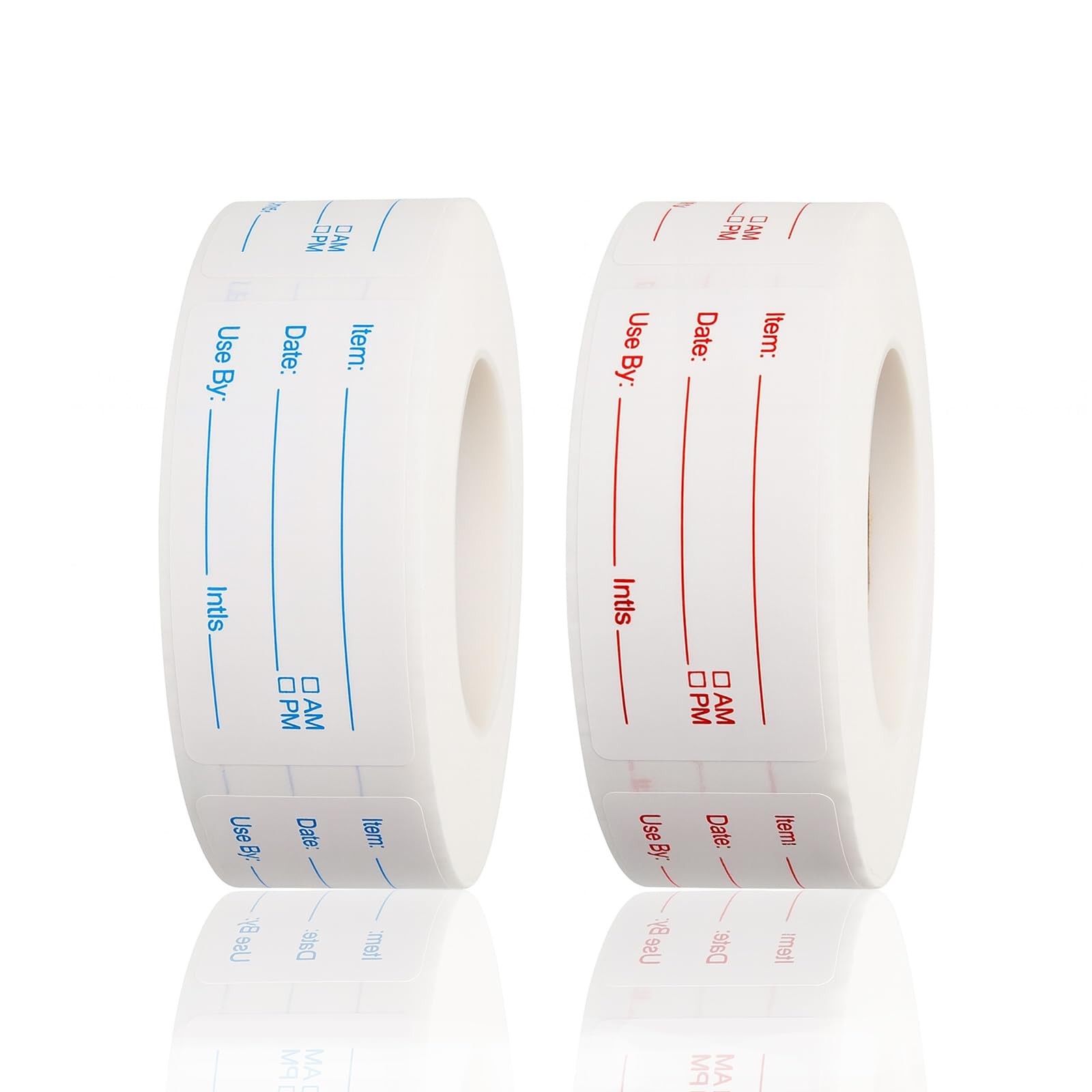 2 Rolls 1000 Pieces Removable Food Labels, 1 x 2 Inch Date 1 x 2 inch, Blue