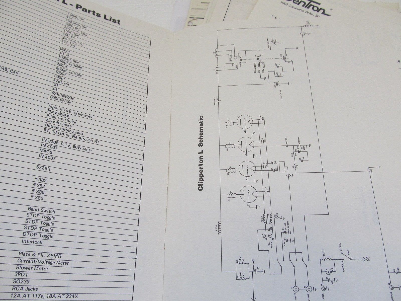 DENTRON CLIPPERTON L MANUAL ORIGINAL + Other Dentron Documents