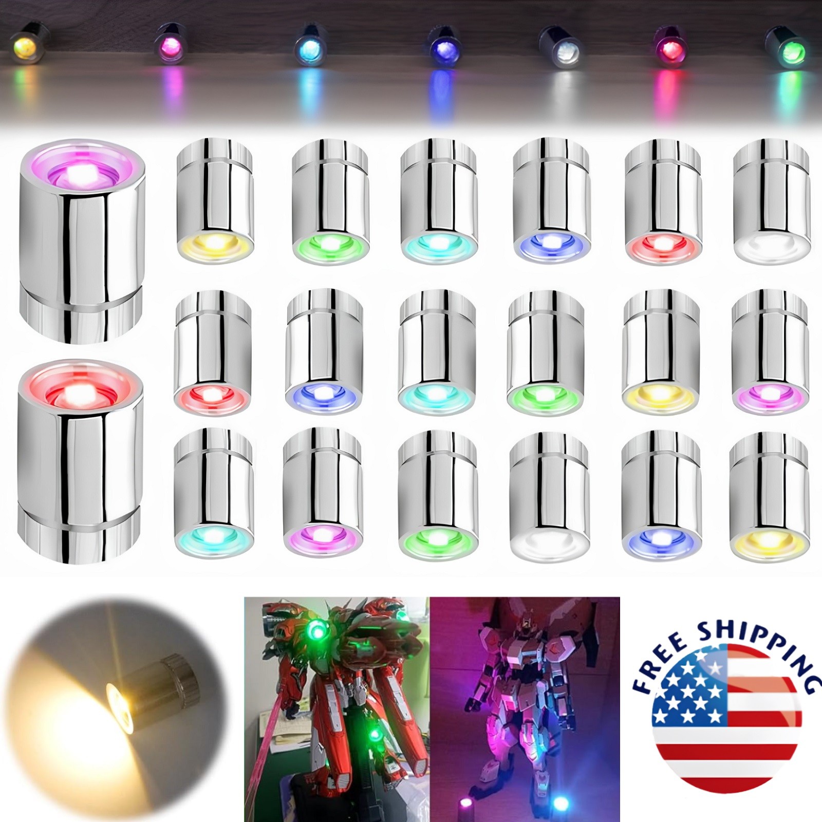 10Pcs Small Spotlight LED Lights Battery Powered for Micro Crafts Models Display