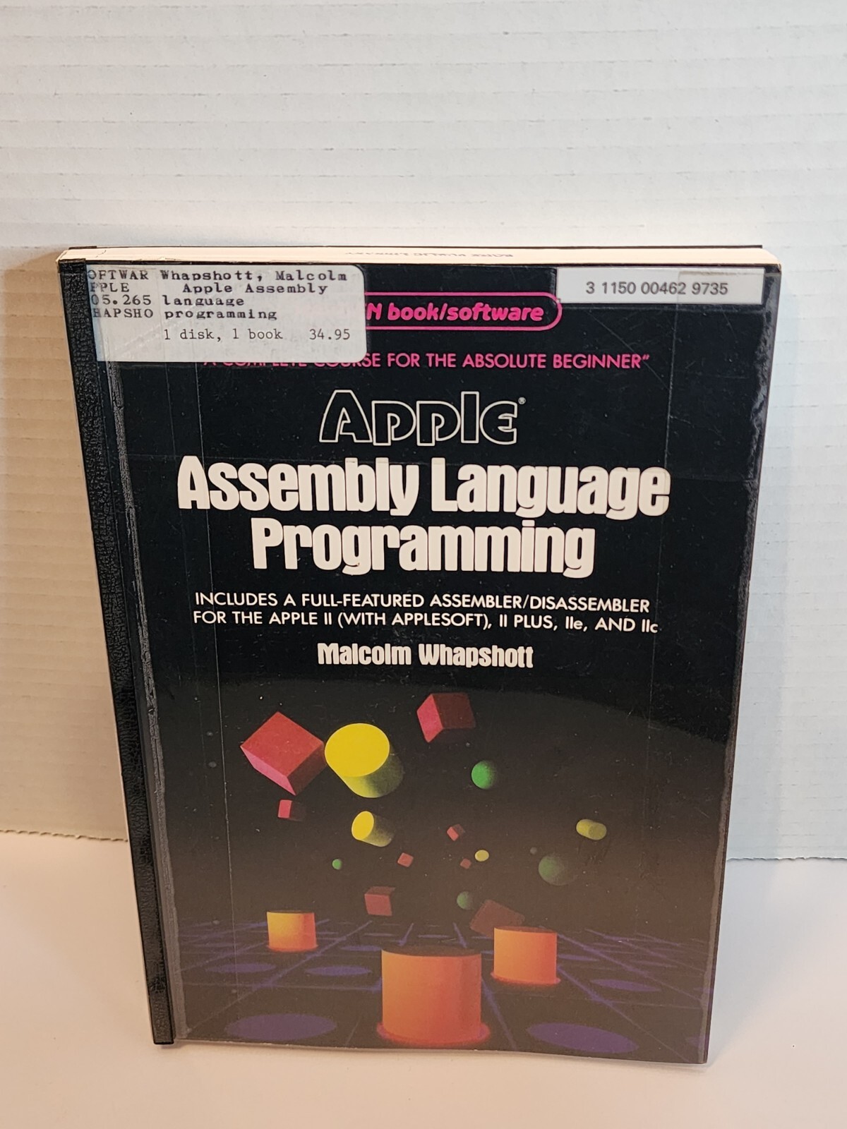 Apple Vintage 1984-Assembly Language Programming-Malcom Whapshott-W/Case & Disc