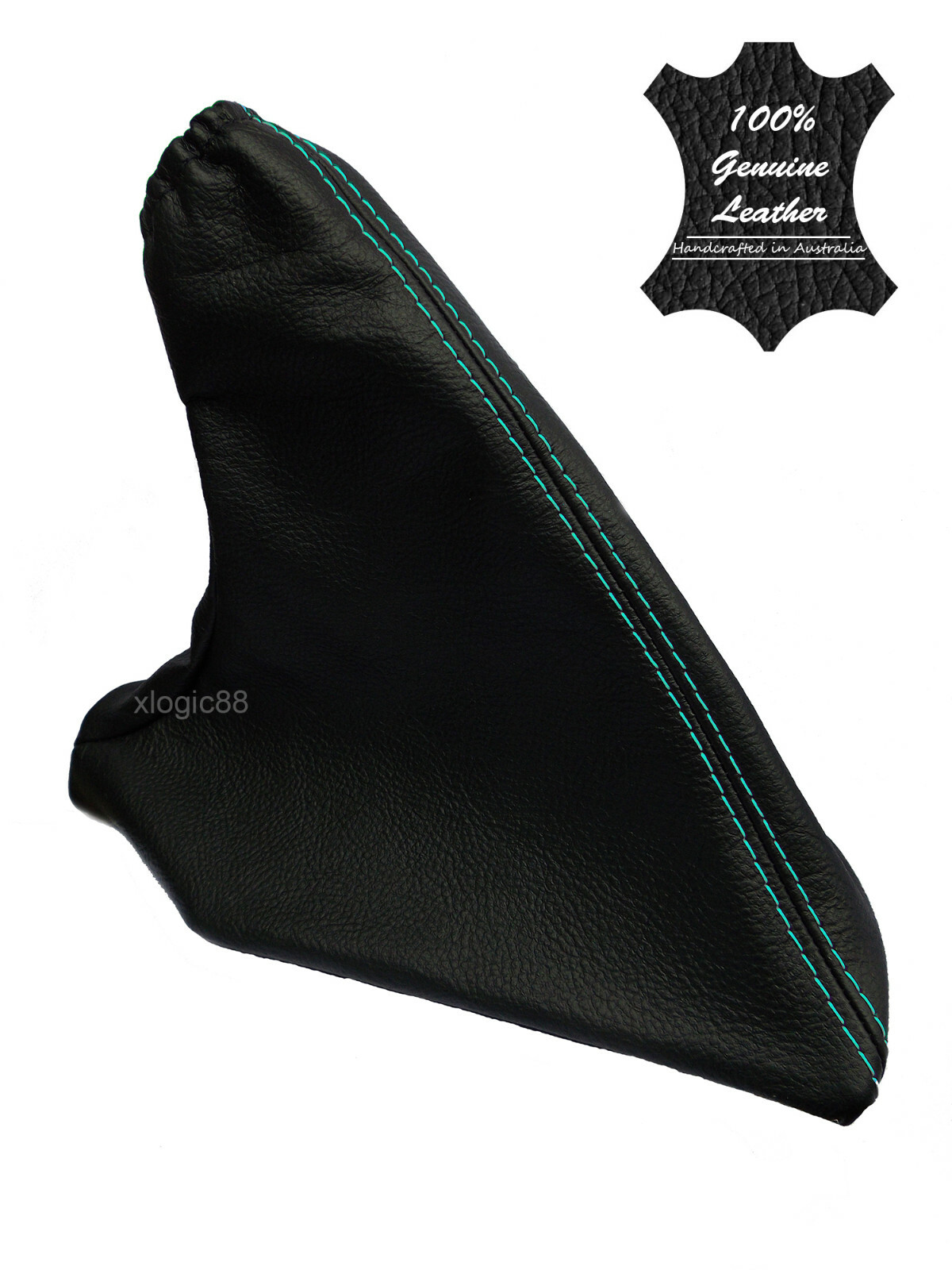 FORD FPV FG FGX LEATHER HANDBRAKE BOOT ONLY G6 XR6 XR8 F6 GT - TEAL STITCH