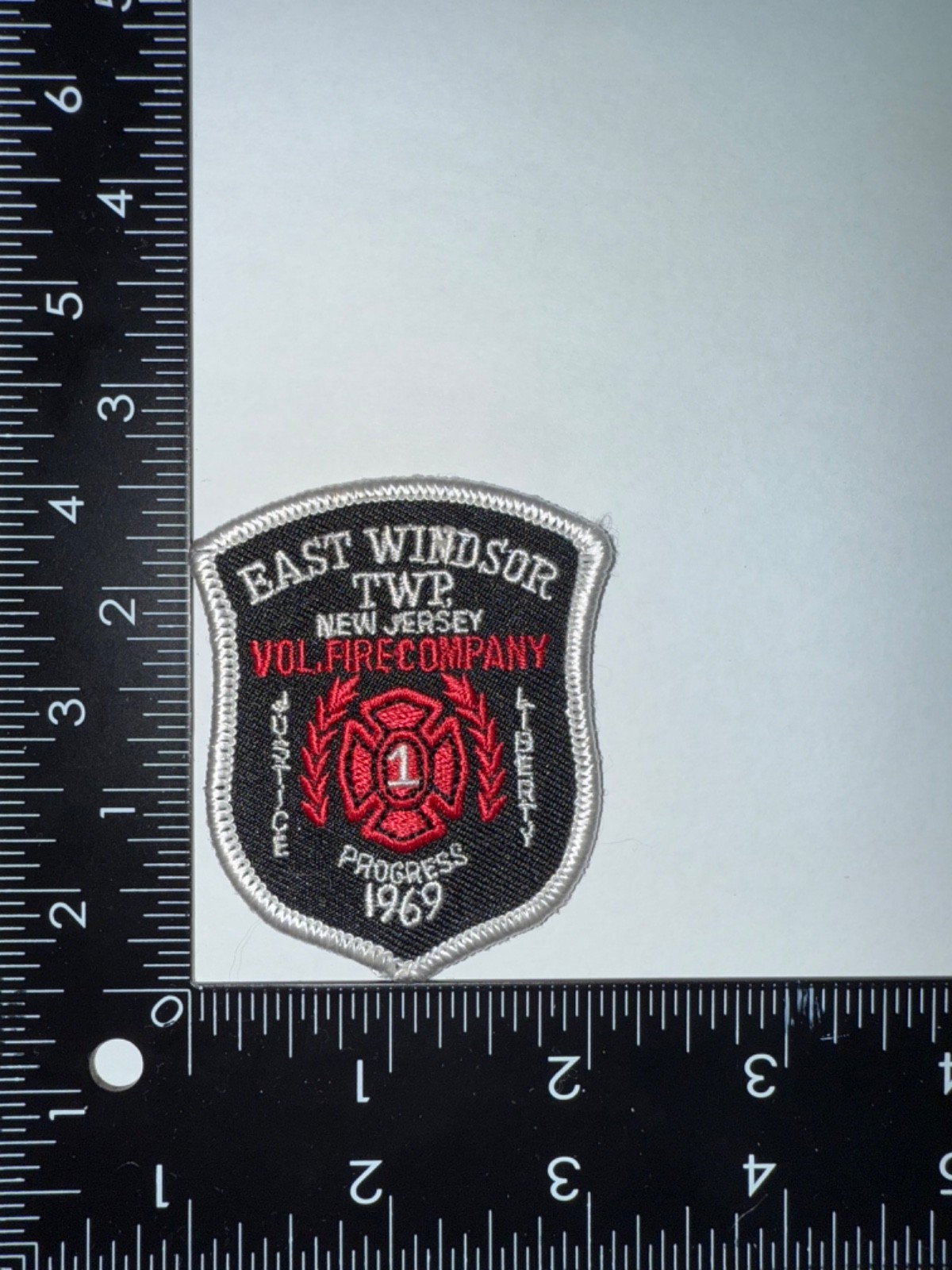 Small East Windsor Township TWP New Jersey NJ Fire Department Hat Patch Obsolete