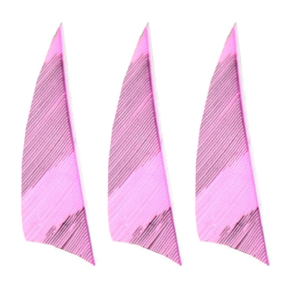 Muddy Buck Gear 2" RW Shield Barred Feathers - Flo Pink (100 Pack)