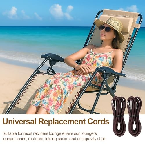 Zero Gravity Chair Replacement Cord,Antigravity Chair Replacement,4 Pack Brown