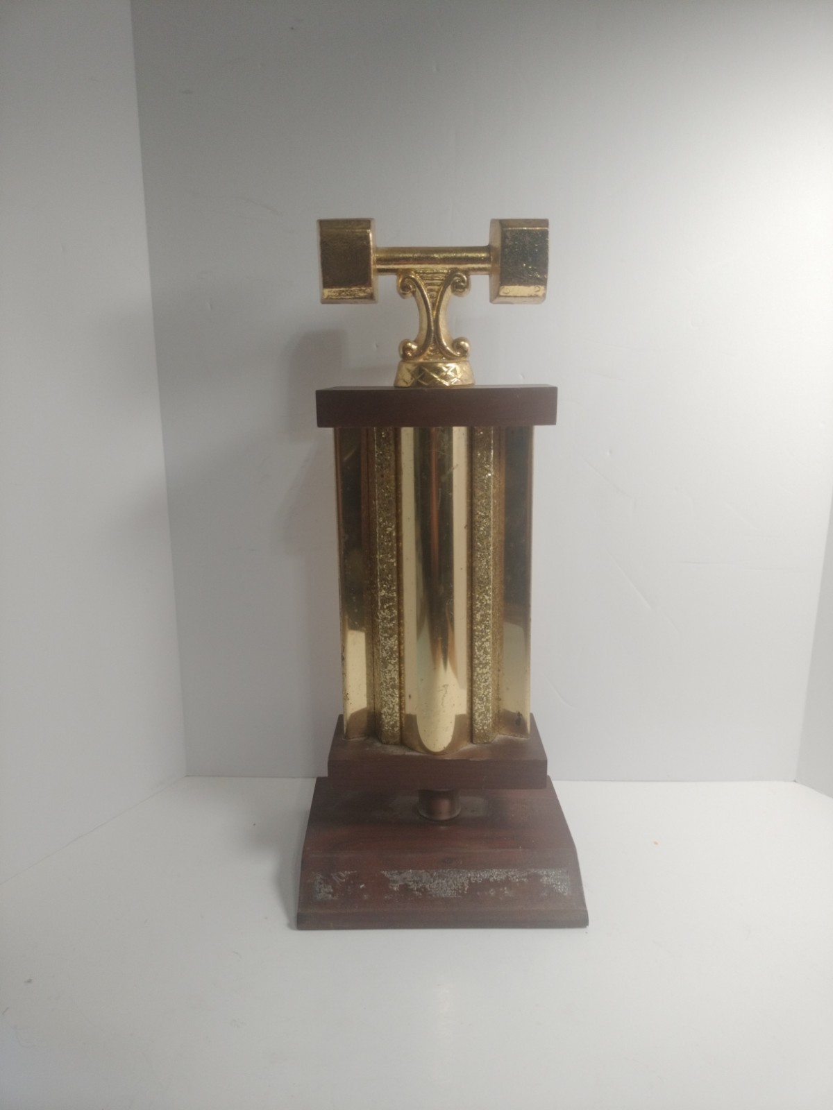 Vintage Weight Lifting Trophy Dumbbell