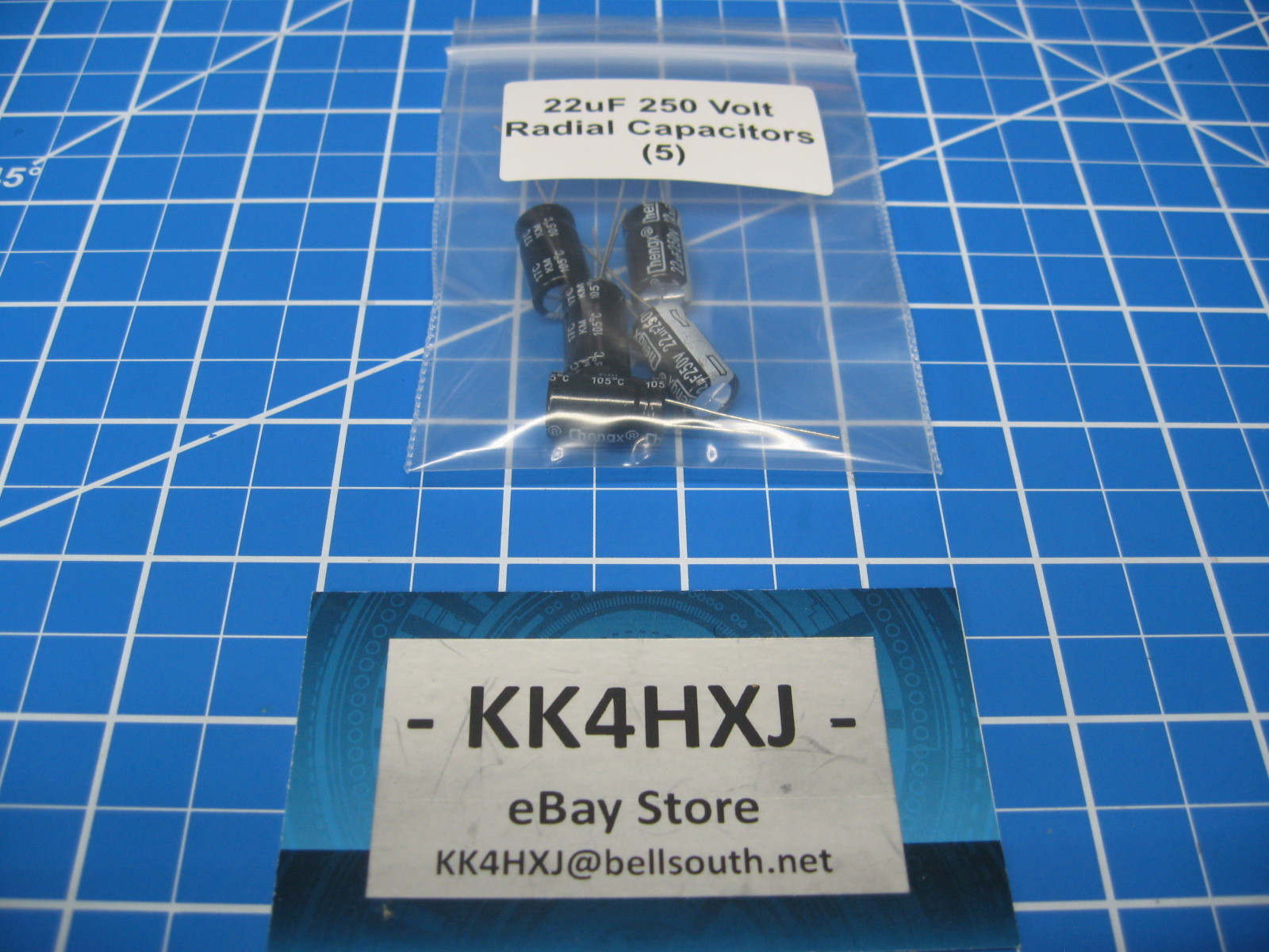 Radial Electrolytic Capacitors - 250v 22uF - Imported - 5 Pieces