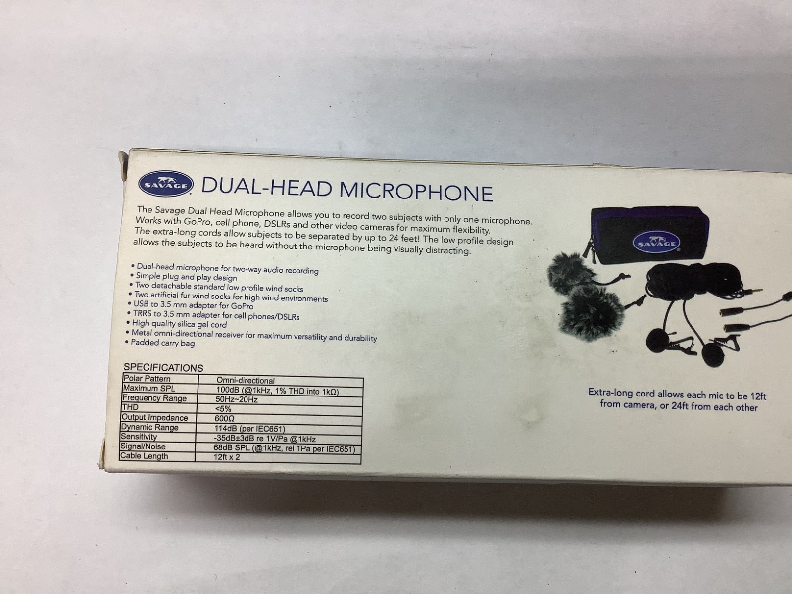 Savage Dual Head Clip On Microphone Case