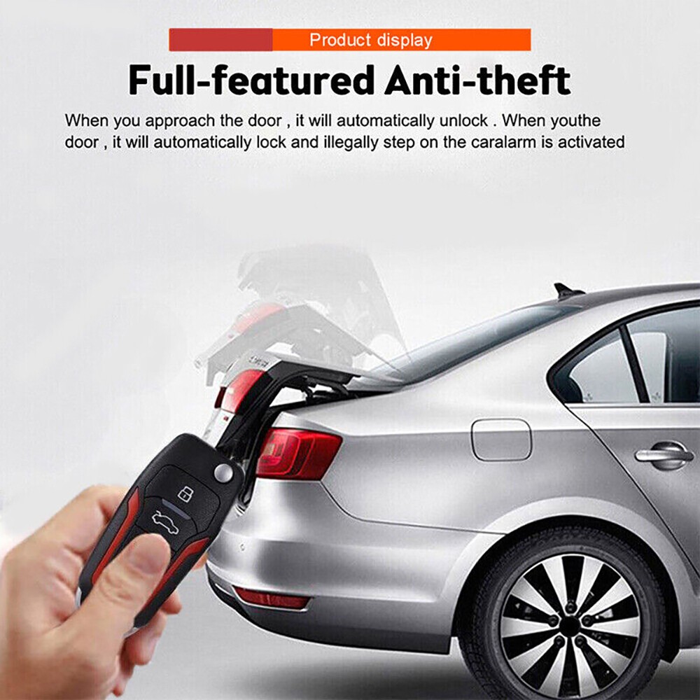 Car Smart Keyless Entry Engine Start Stop Alarm System Push Button Remote Auto
