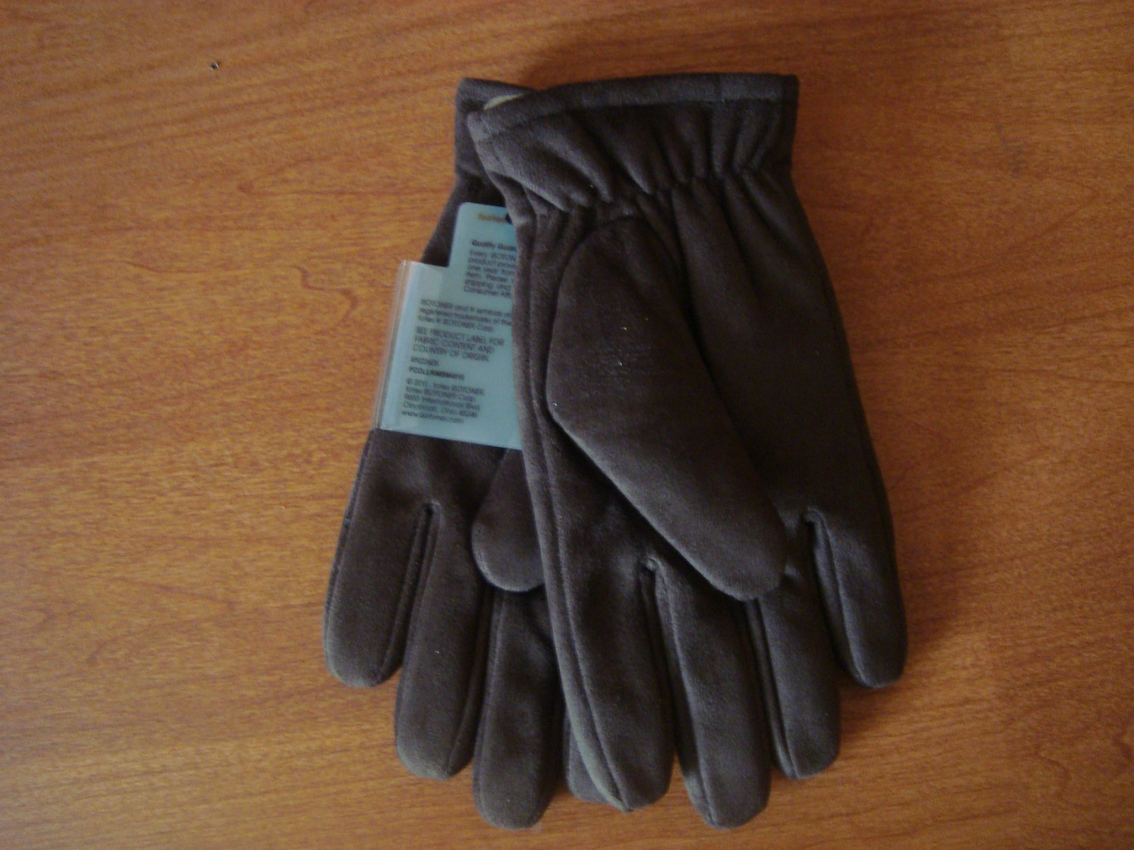 Isotoner Everyday Gloves Brushed Microfiber Warm Winter Men's Size M Medium