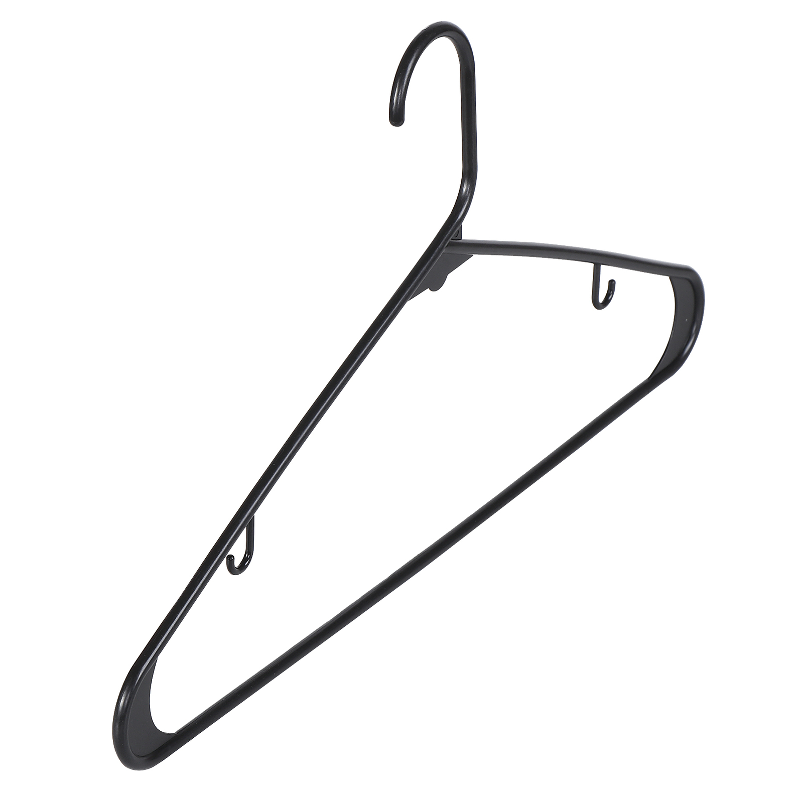 Plastic Clothes Hangers 100 PCS Durable Coat Hangers with 2 Hooks Black