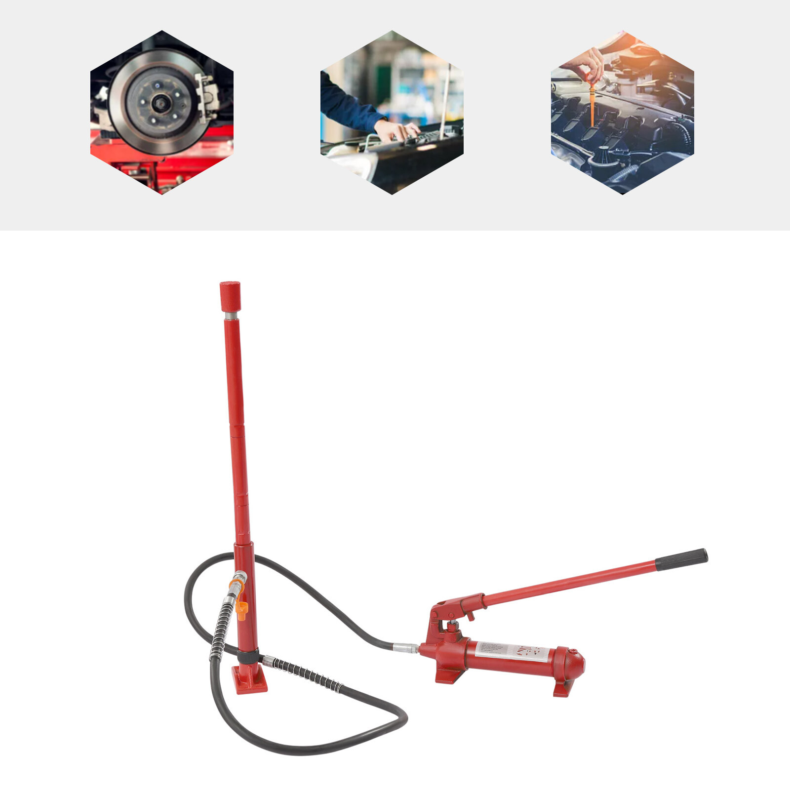 6 Ton 8800lb Porta Power Hydraulic Jack Auto Body Frame Repair Tool Kit Lift Ram