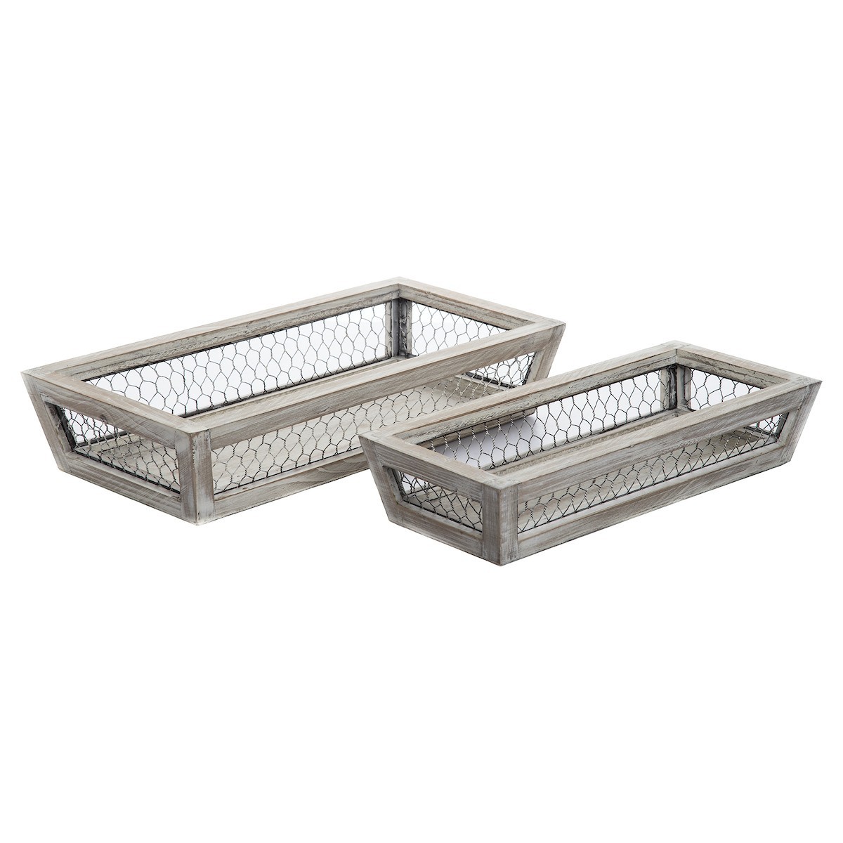 Chicken Wire Low Basket Set of 2