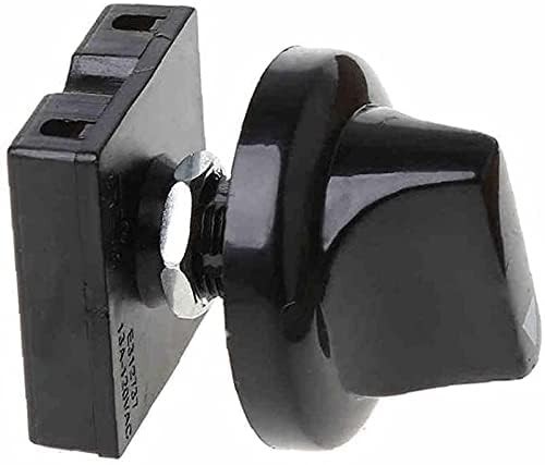 4 Position 3 Speed Fan Rotary Switch Black Selector Governor with Push Button
