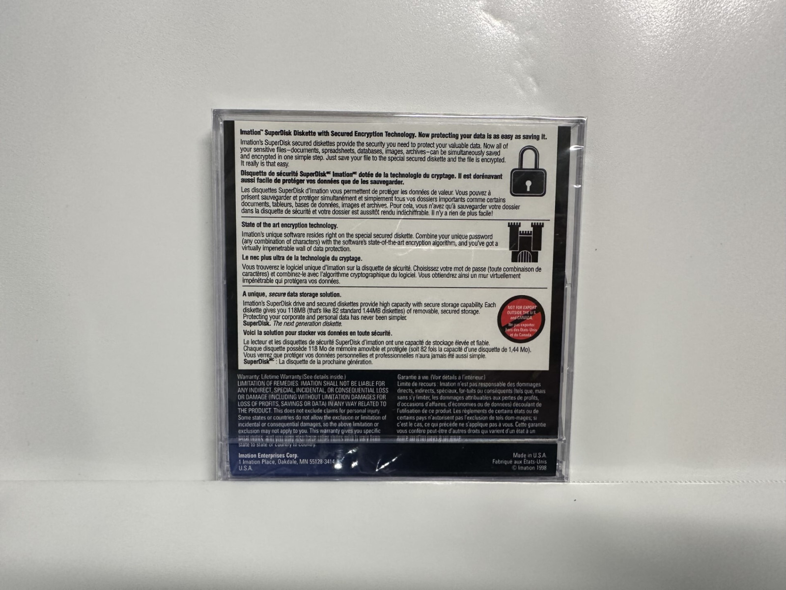 Imation Super Disk 120 MB Secured Encryption Technology(Single disk) LS