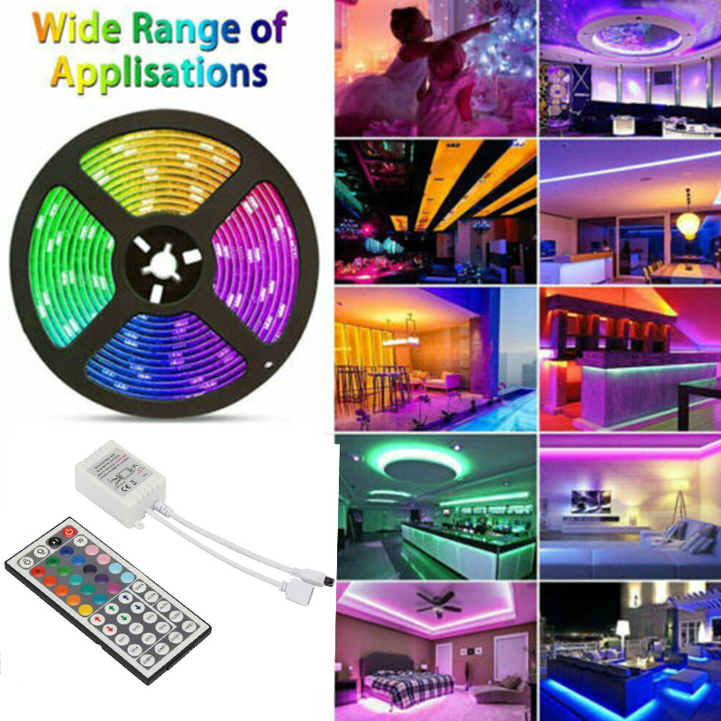 Tira De Luces 300LED 5M RGB 16.4 FT Tiras Luz Para Decoracion Habitacion Cuarto