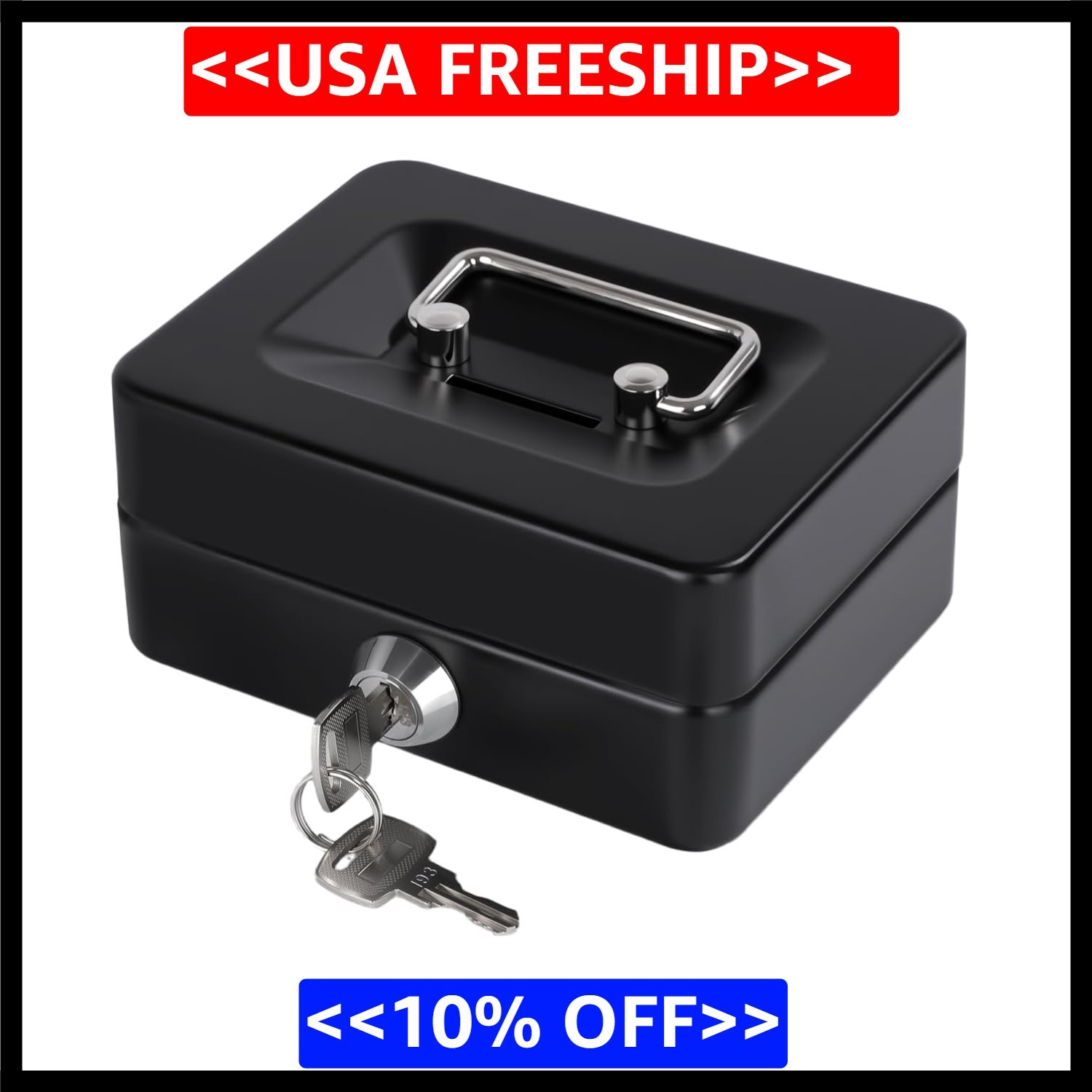 Fire Chest Fireproof Safe Lock Hidden Box Hide Money Cash,Document with Key Lock
