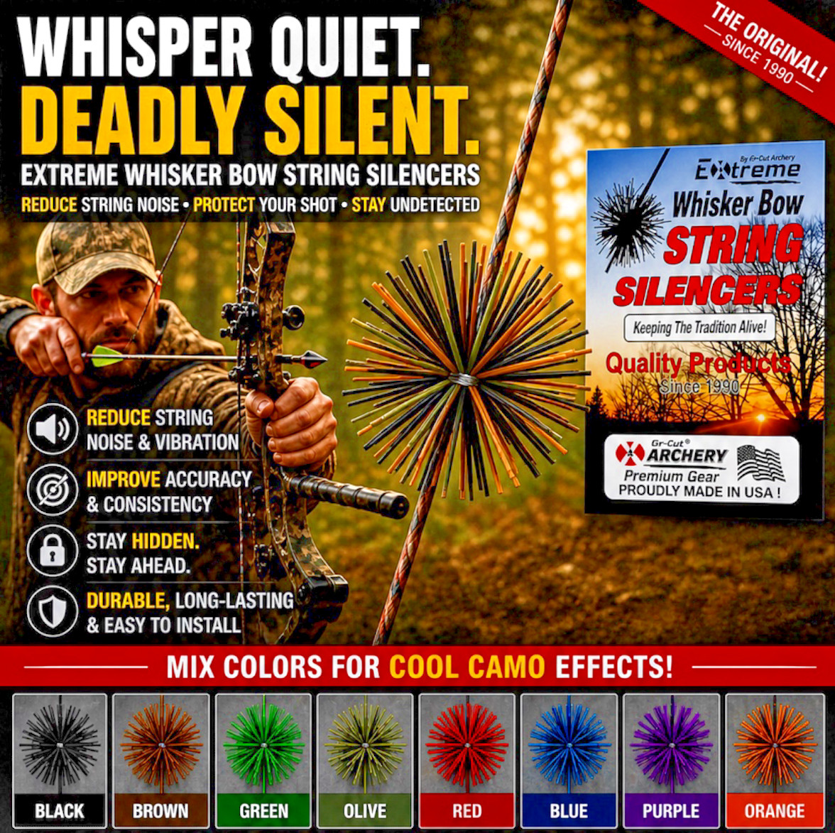 BLACK Cat Whisker Bow String Silencers NOISE DAMPENERS Archery 4 pcs RECURVE