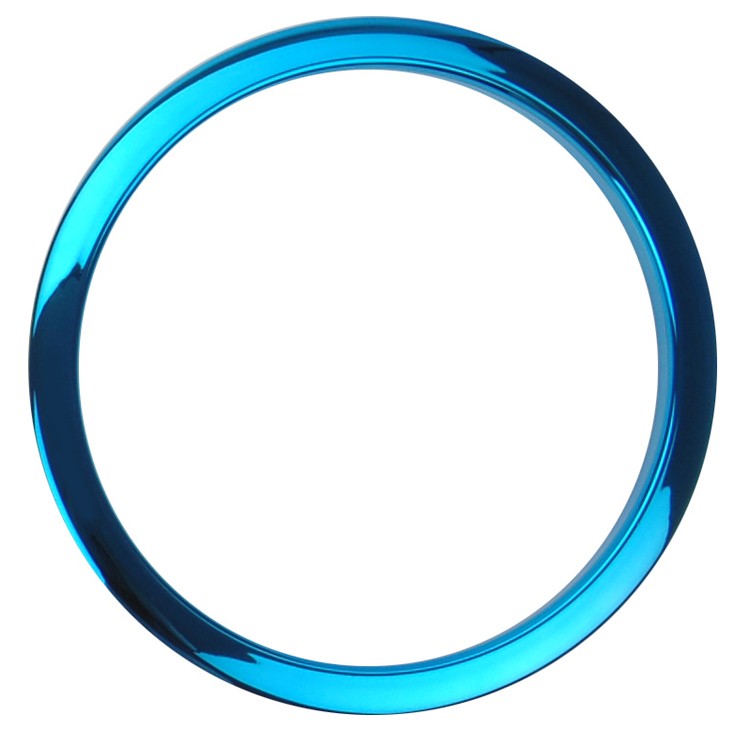 Bass Drum O's - HCB6 - 6" Blue Chrome Drum O's