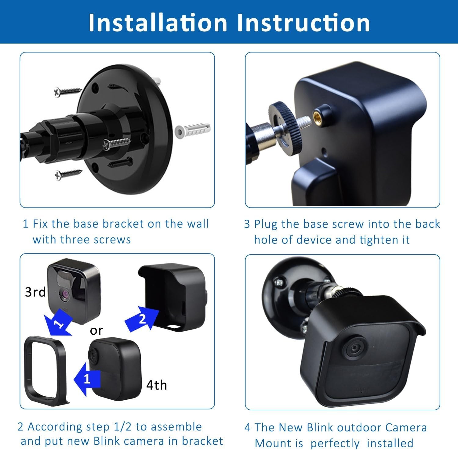 5 Pack All New Blink Outdoor & Indoor Wireless Home Security Camera System Mount
