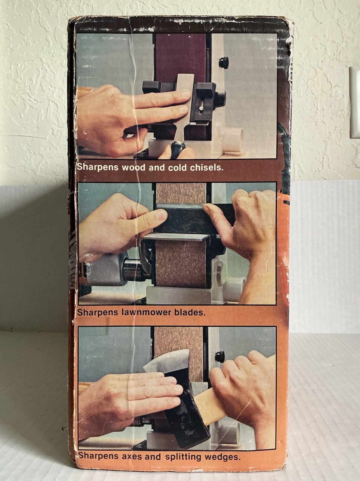 Vintage Black & Decker Sharp n Sand Drill Powered Belt Sander & Drill Guide NOS