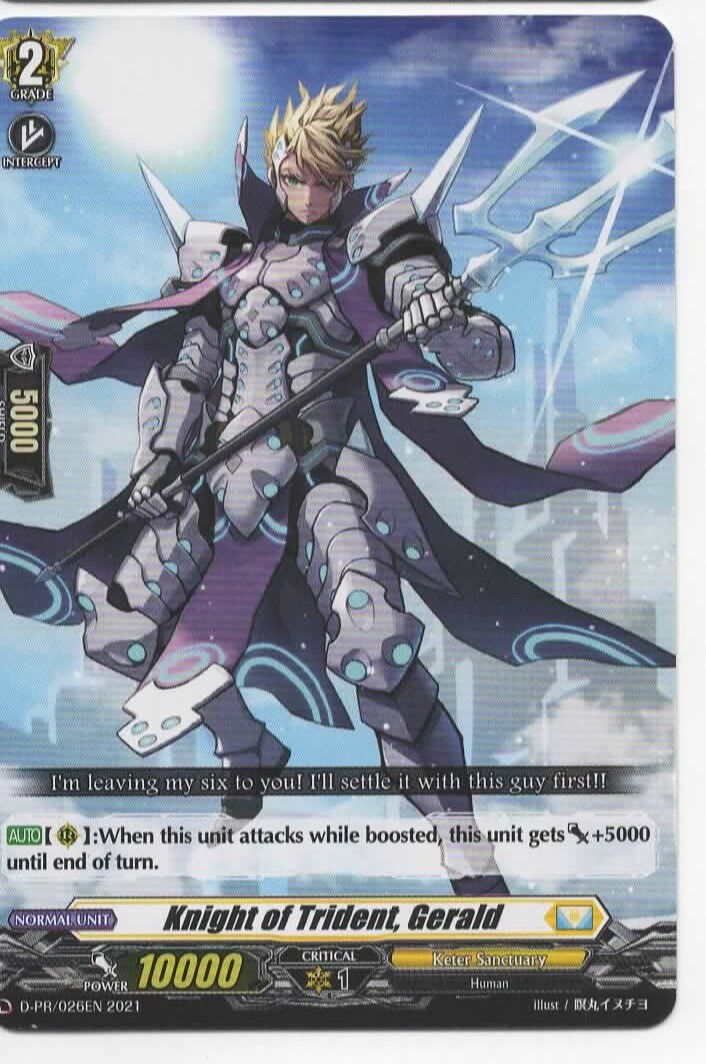 4x Knight of Trident, Gerald D-PR / 026EN Cardfight TCG Promo Mint