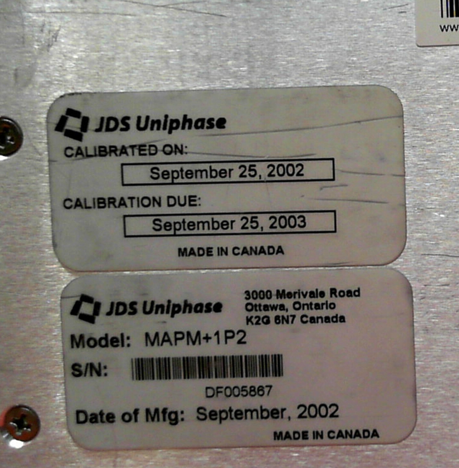 JDS Uniphase MAPM+1P2 Power meter module DF005867