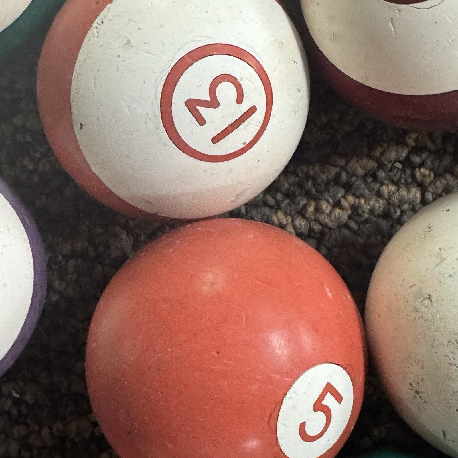 Vintage Billiards Pool Balls with Cue Ball Complete Set