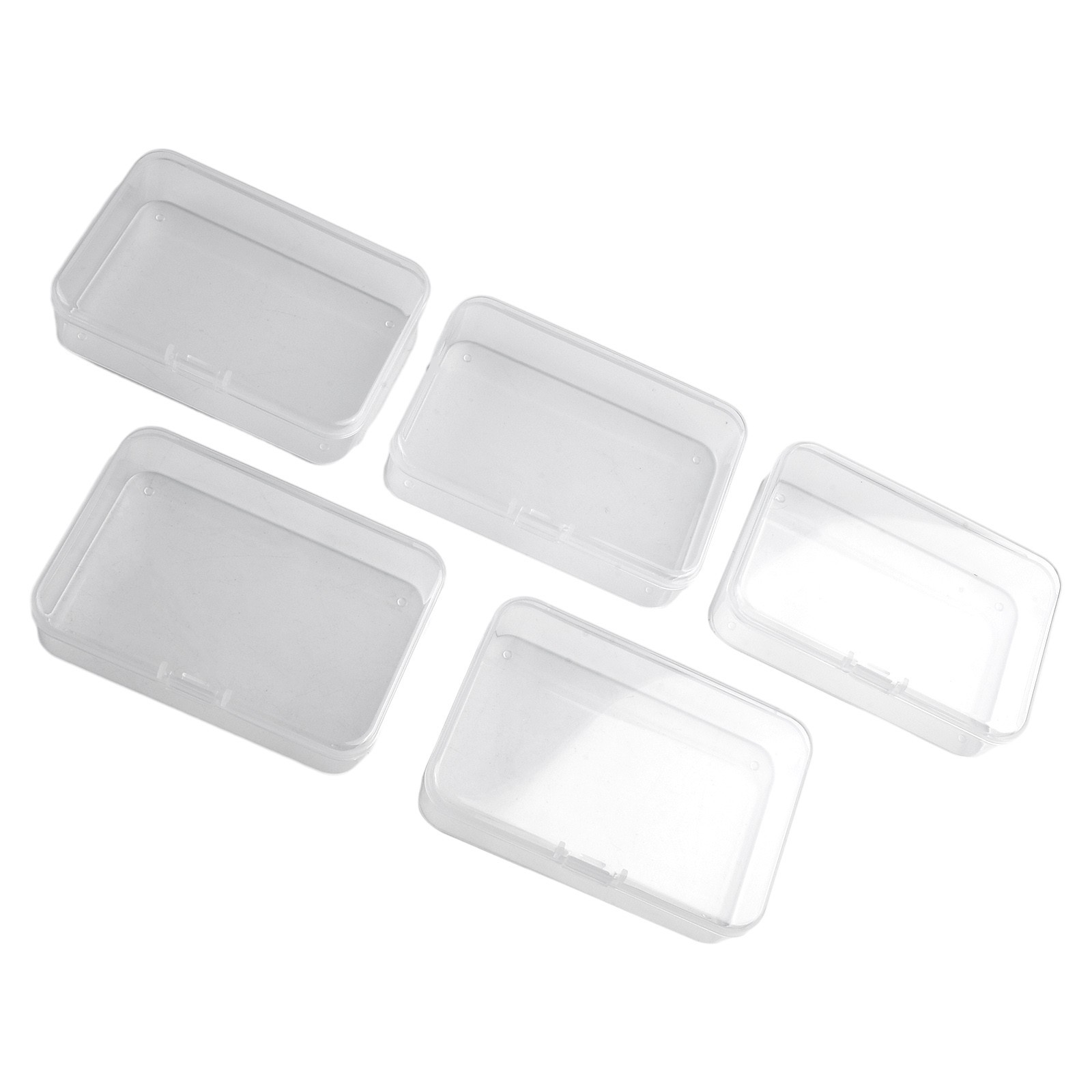 5pc Clear Plastic Storage Box Playing Cards Case Jewelry Beads Card Holder Boxes