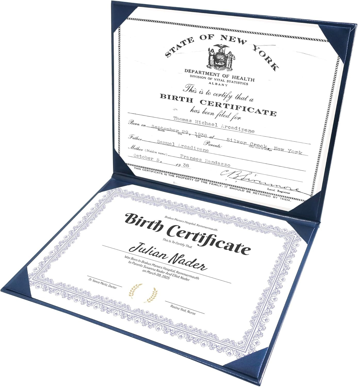 US Birth Certificate Holder 8.5X11 Birth Certificate Cover Protector with Logol