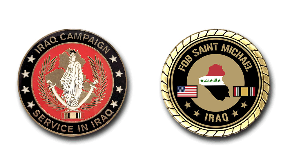 FOB Saint Michael Iraq Service Challenge Coin