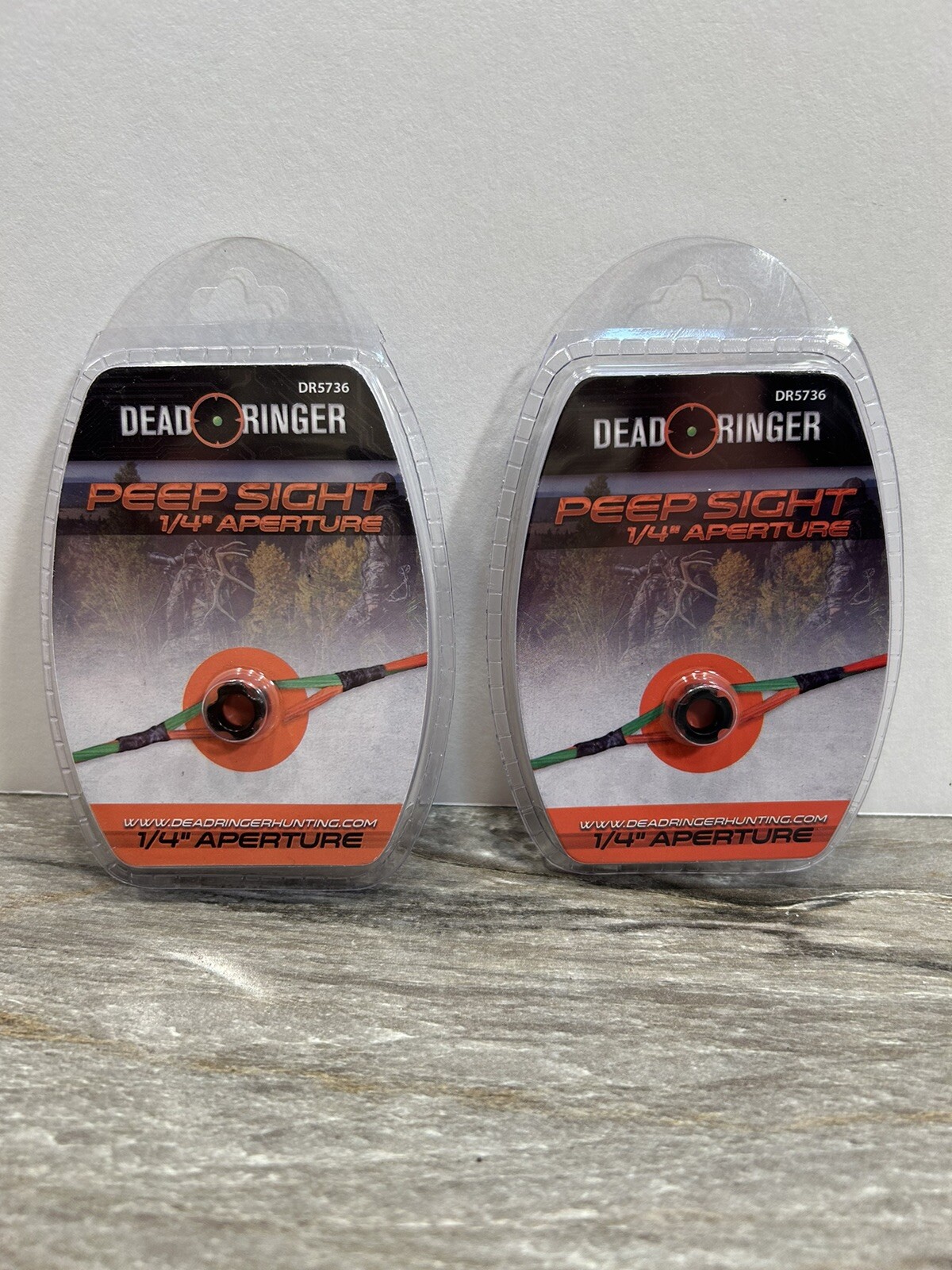 Lot Of 2, Dead Ringer Peep Sights in Black DR5736 1/4" Aperture Archery