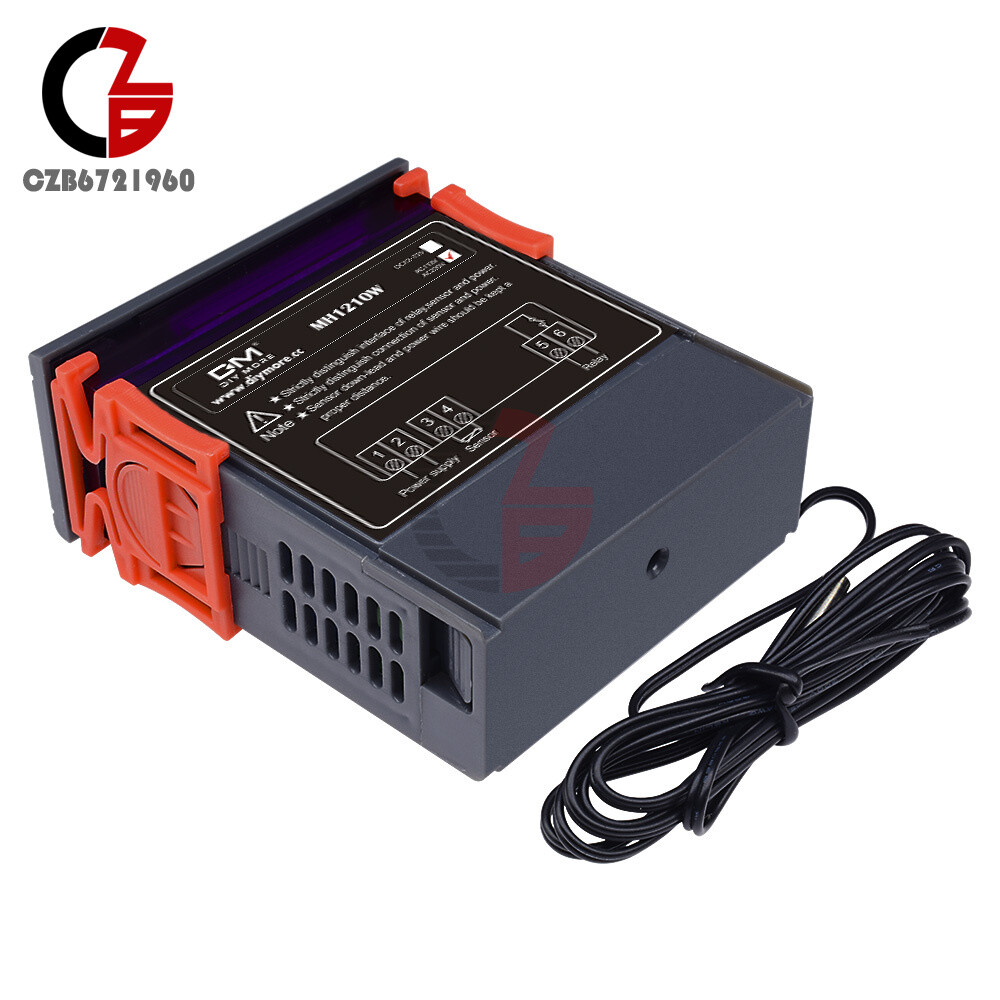 MH1210W 90~250V 10A Temperature Controller Sensor Thermostat -50~110℃ w/ Sensor