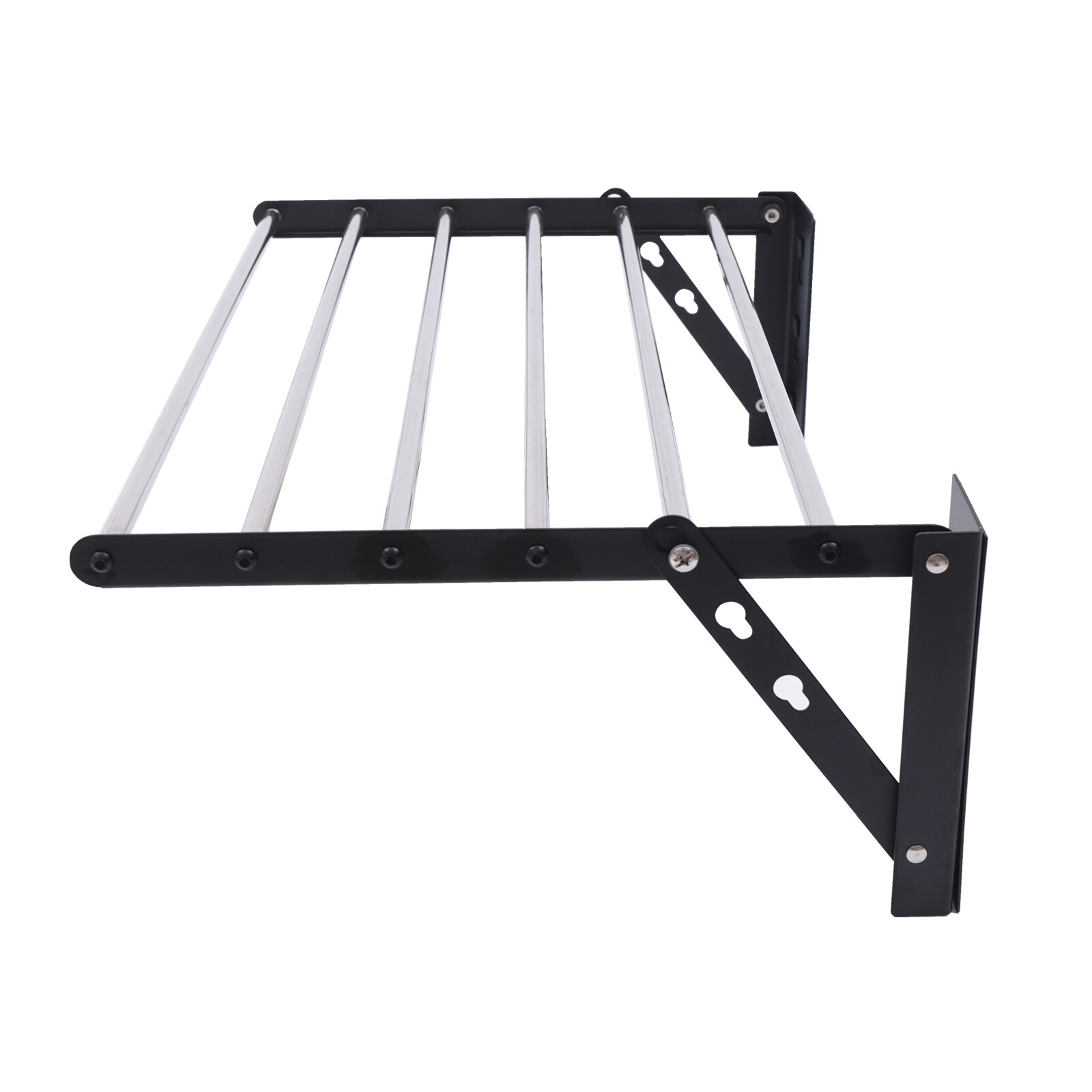 Folding Laundry Drying Rack Wall-mount Foldable Clothes Dryer Hanger Storage