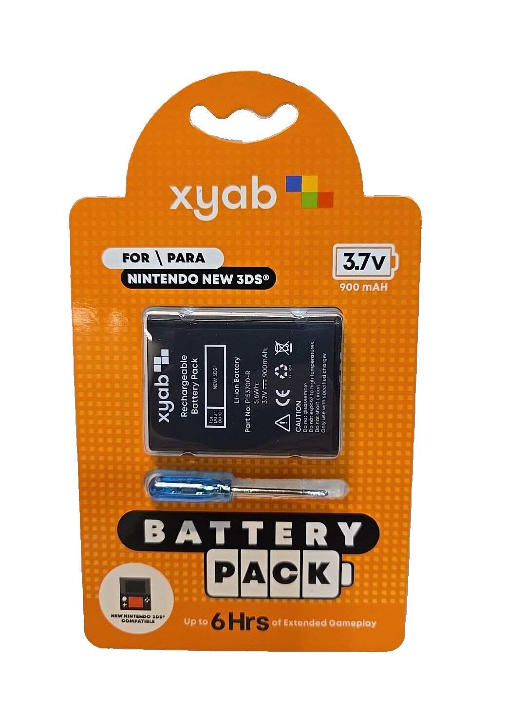 Rechargeable Battery Pack for Nintendo new 3ds 900 mAH