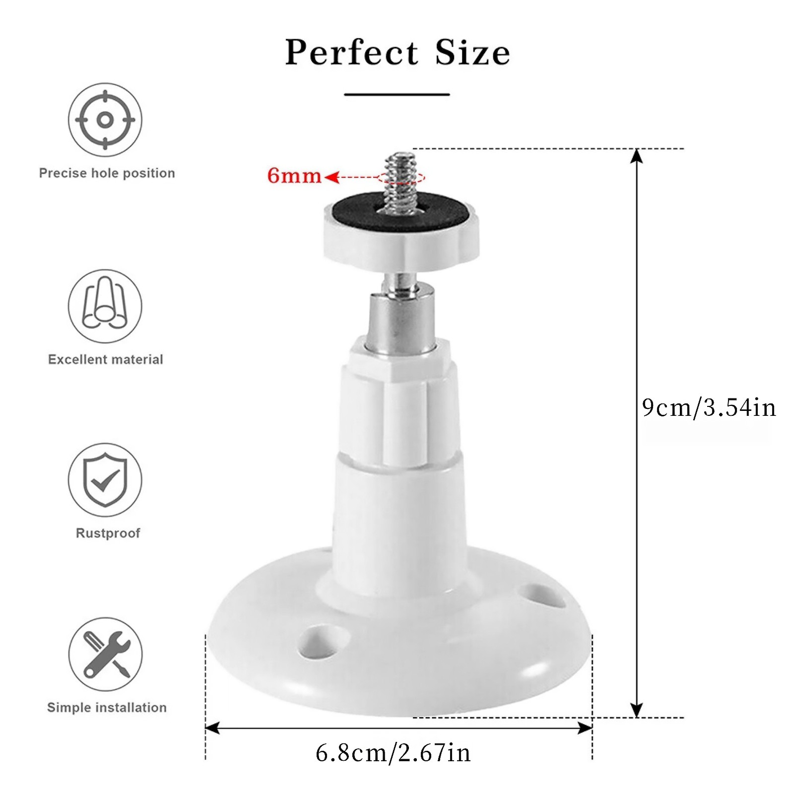 For Arlo Pro Camera Wall Mount 4x Set 360° Adjustable Bracket Weather Resistant