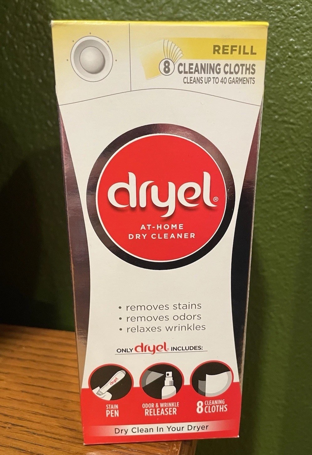 dryel Dry Cleaner 8 CLOTHS Refill Kit Stain Pen Spray UP TO 40 Garments! At Home