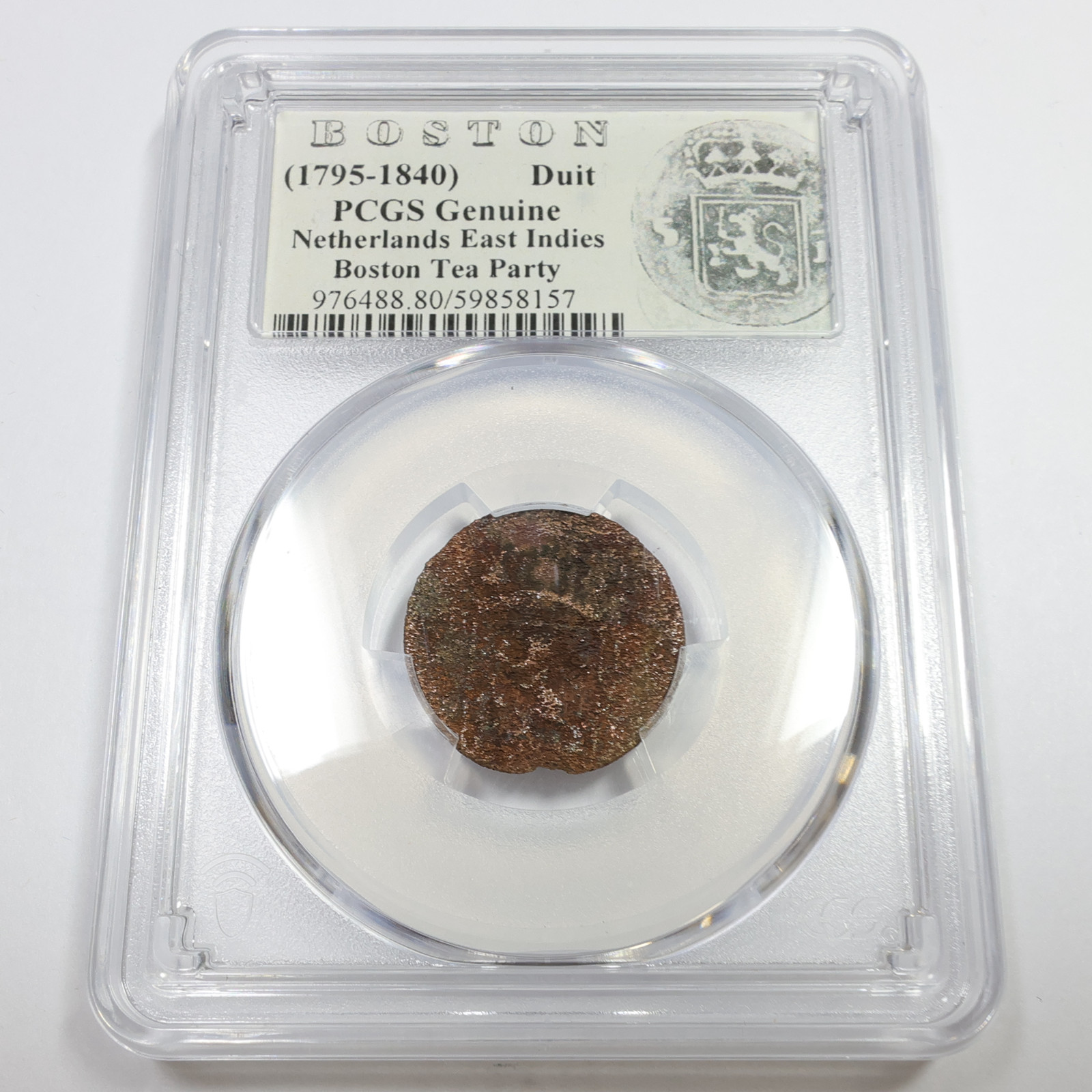 1795-1840 PCGS Genuine Netherlands East Indies Boston Tea Party Duit Coin 57693A