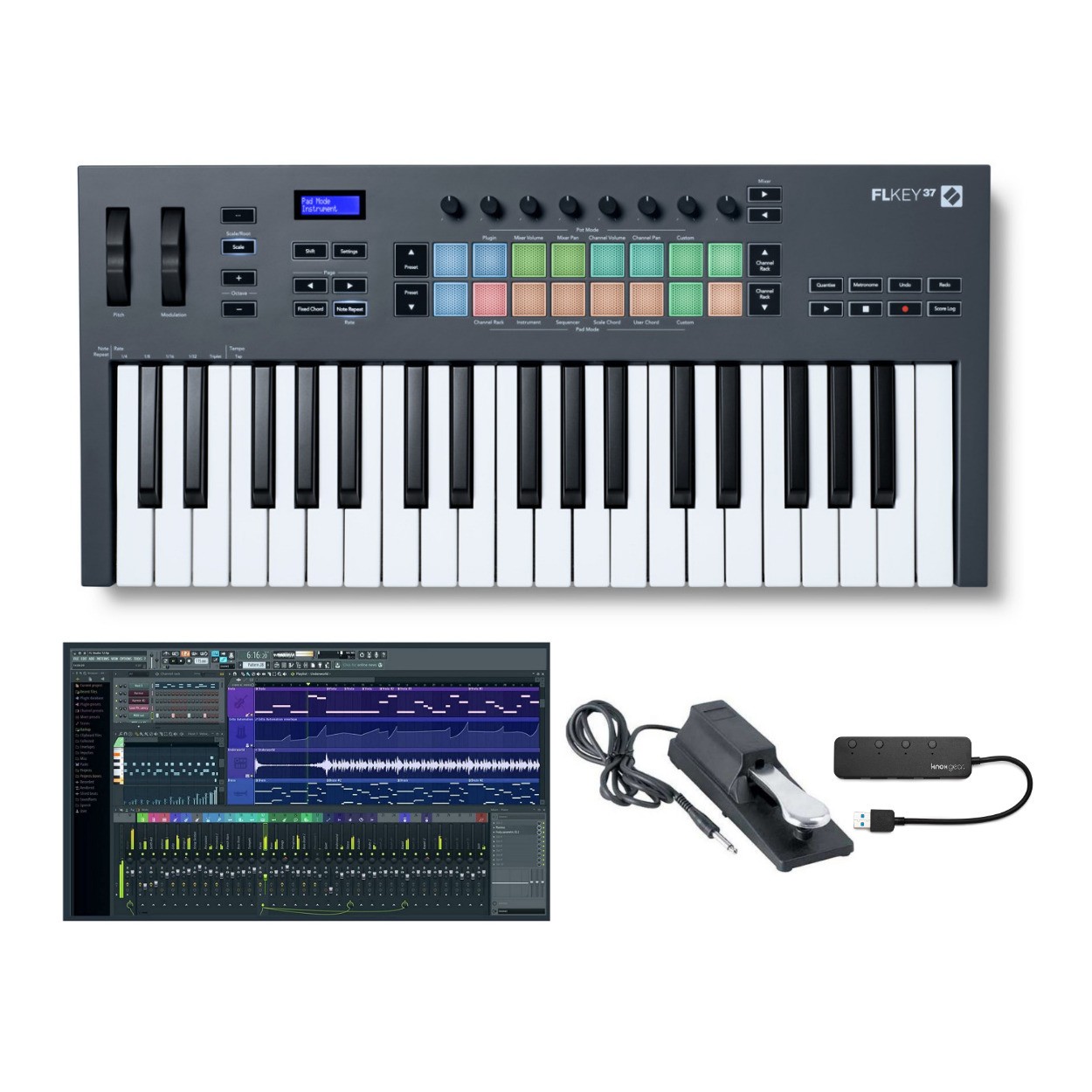 Novation FLkey 37 37-Key MIDI Keyboard Controller with FL Studio Software Bundle