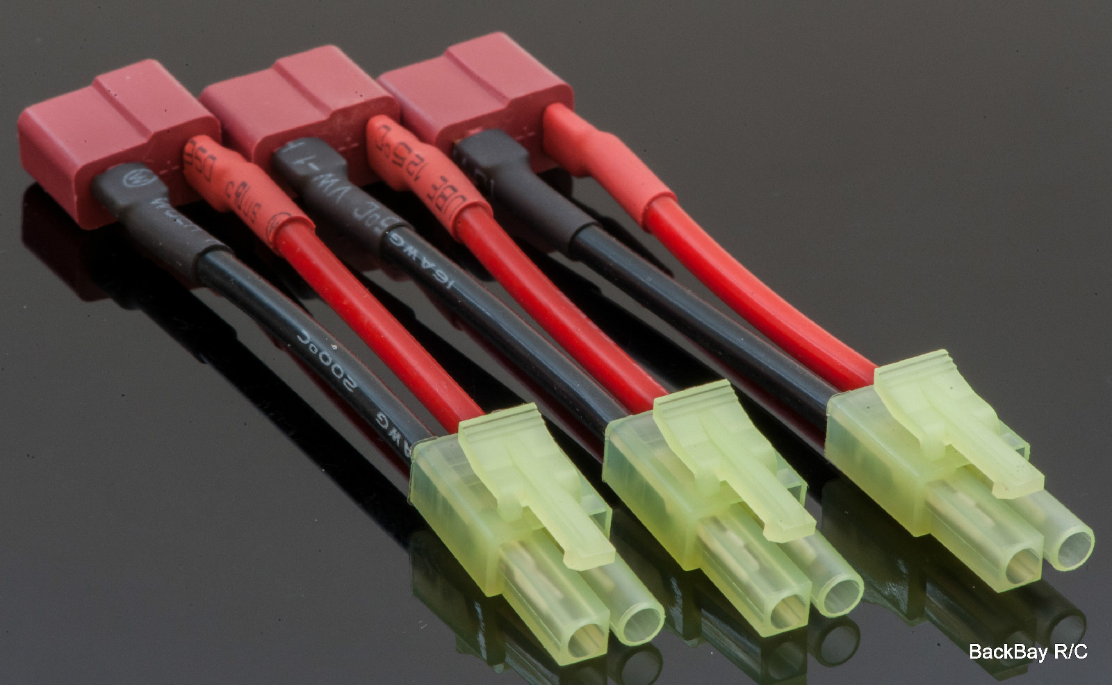 (3) Mini-Tamiya Male to Female T-Plug (Deans' Style) Adapters - AirSoft Config