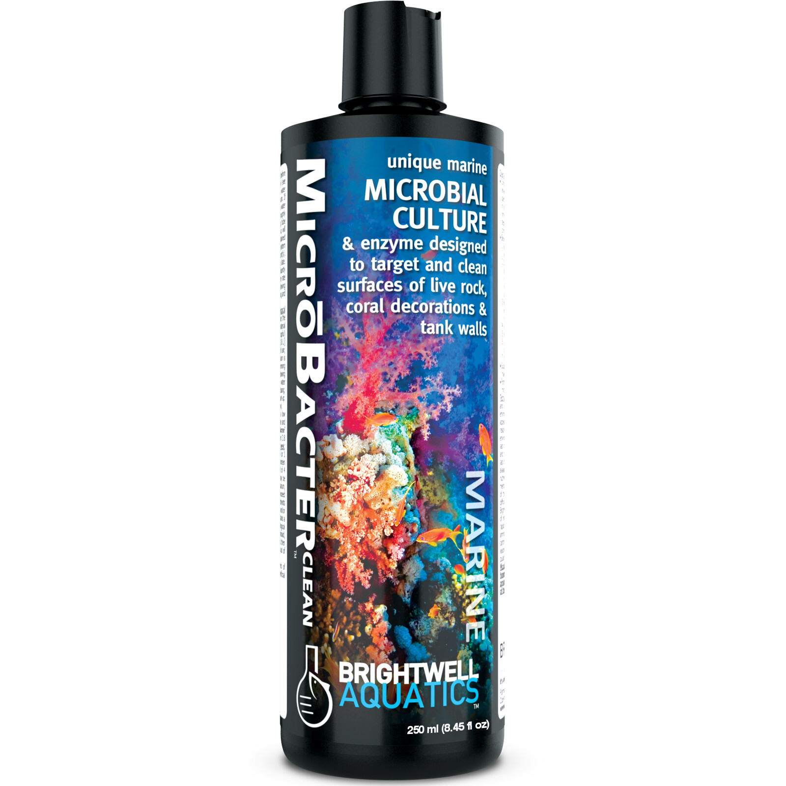 Brightwell Aquatics MicroBacterCLEAN 250mL Reef Aquarium Cleaning Enzyme Complex
