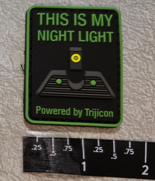 Trijicon This Is My Night Light Sight Red PVC Hook Loop Morale Patch Shot Show