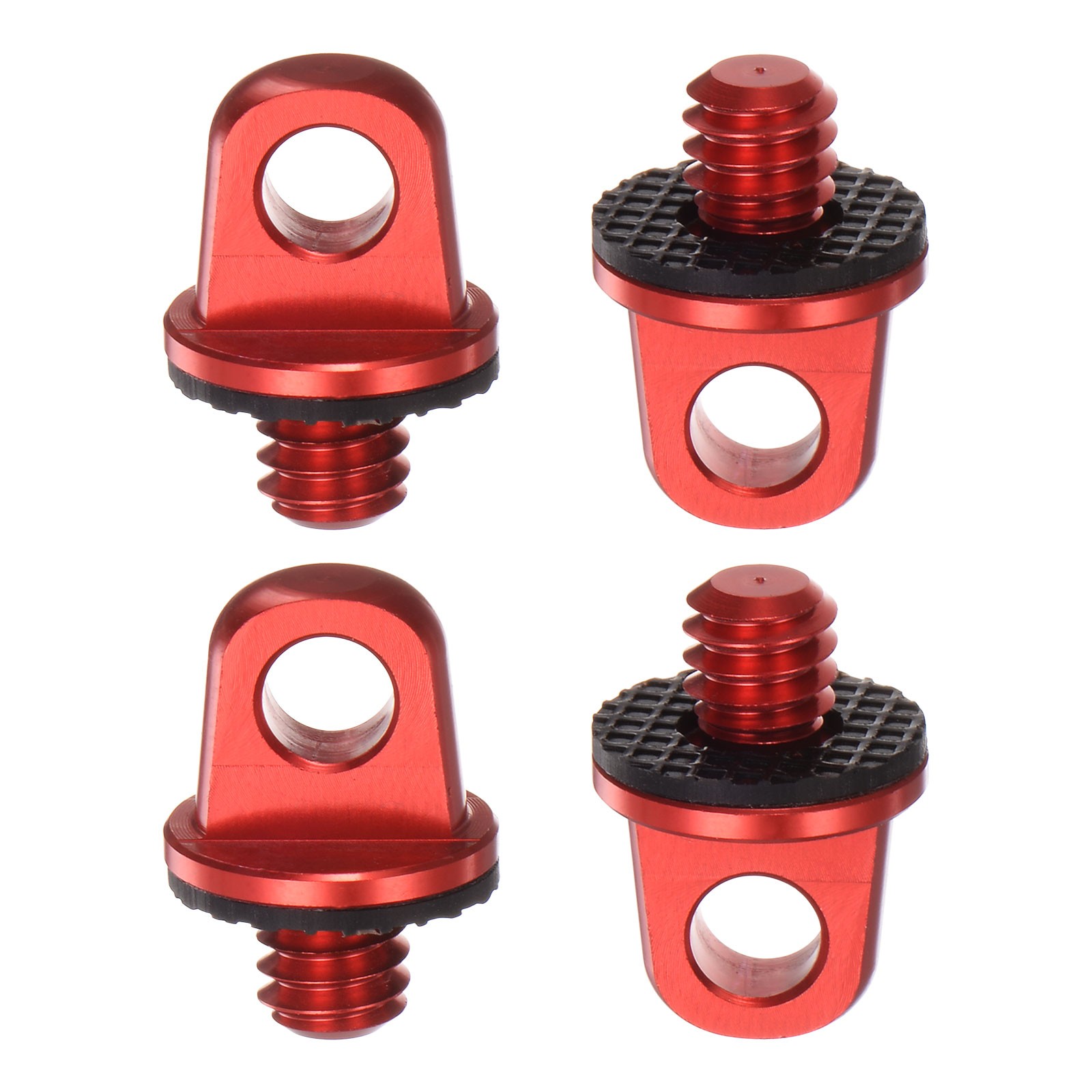1/4" Camera Neck Strap Screw Holder Quick Install Camera Screws, Red 4pcs