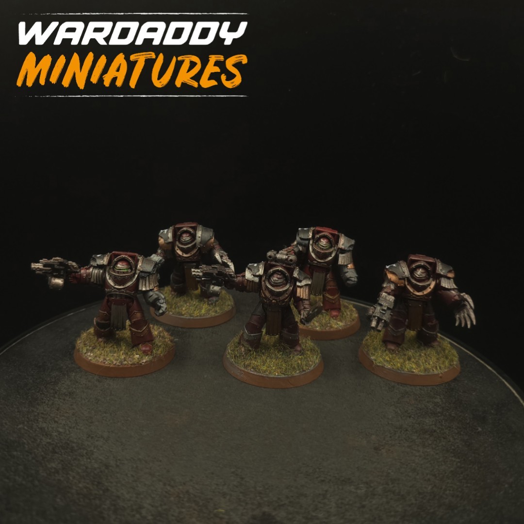 Pro Painted Warhammer 40k Chaos Cataphractii Terminators ×5 DL5 Horus Heresy 30k
