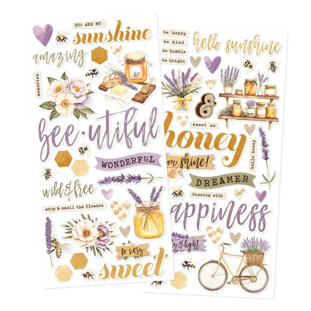 Simple Stories ~ SIMPLE VINTAGE LAVENDER FIELDS ~ Foam Stickers